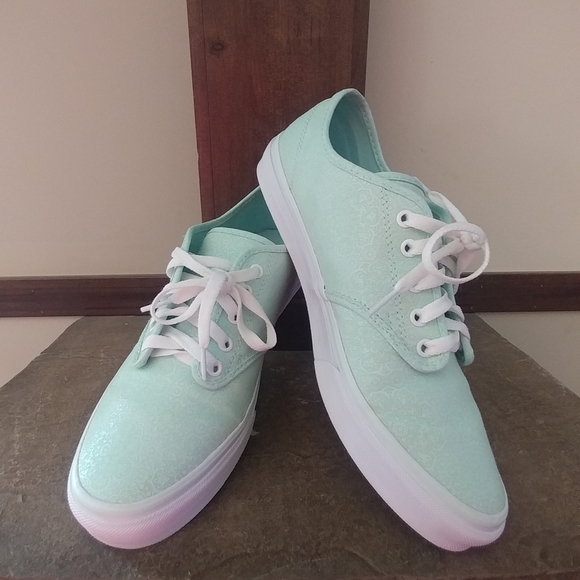 vans authentic mint green